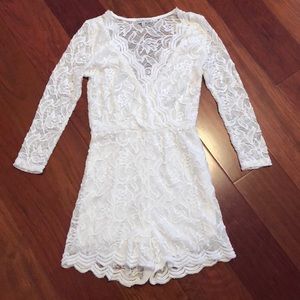 White lace romper